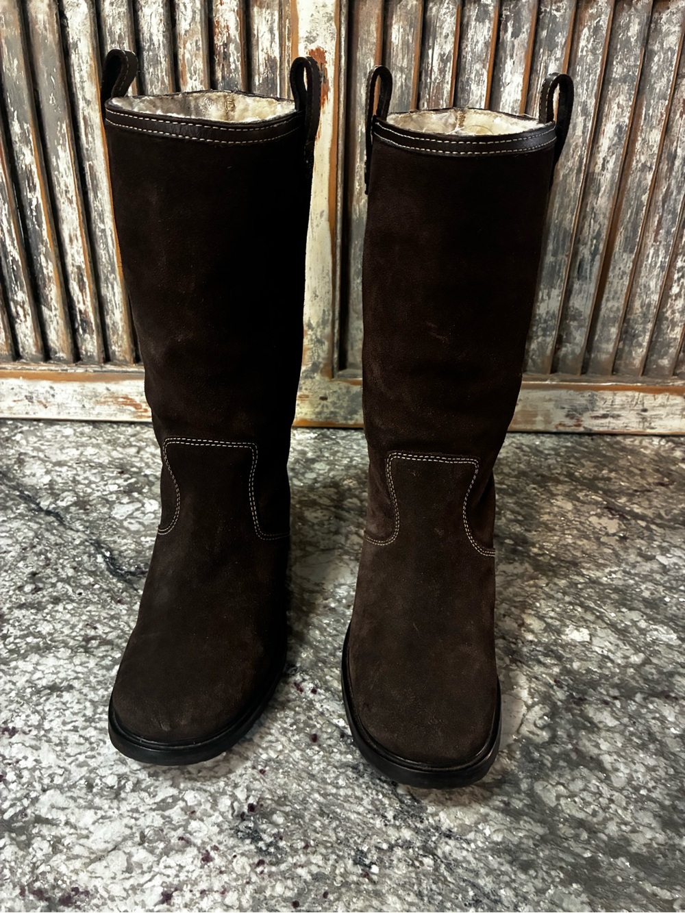 Women’s Cole Haan Brown Suede Mid-Calf Boots